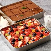 Resim 6'lı/8'li Paslanmaz Çelik Hava Geçirmez Gıda Saklama Kapları | Dondurucuya Uygun | Üst Üste Konulabilir Salata ve Meyve Hazırlık Seti 