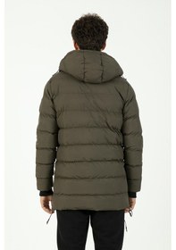 Resim Maraton Sportswear Regular Erkek Kapşonlu Uzun Kol Basic Haki Mont 21262-haki Haki 