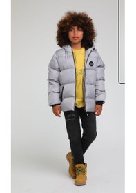 Resim Jack Lions Erkek Çocuk Kapüşonlu Şişme Stoperli Rüzgara Soğuğa Dayanıklı Mont-13448-grı Gri 