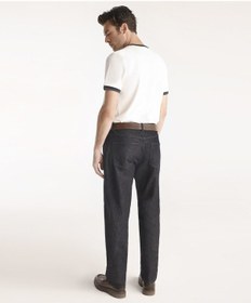 Resim Relaxed Fit Erkek Denim Pantolon Koyu İndigo 