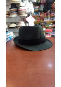 Resim Çocuk Koyu Yeşil Renk Fötr Şapka Unisex Model 54 Cm Koyu Yeşil 