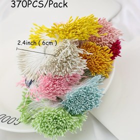 Resim 370 Adet Paket 6.1cm Beyaz Gül Çiçek Aksesuarları DIY El İşleri & Düğün Dekoru için - Polyester Lif, Dokumasız Kumaş 