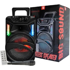 Resim KTS-1178 Modern Son Custom-Made Kablosuz Hoparlör Gerçek Kablosuz, Süper Iyi Ses Karaoke Ses Çalar W/mikrofon 