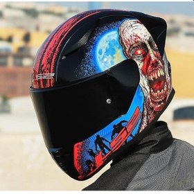 Resim Ls2 Rapıd 2 Race Zombıe Fullface Motosiklet Kaskı Siyah Camlı Siyah 