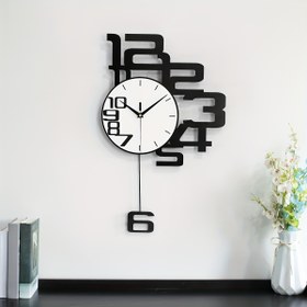 Resim 1 adet Modern Minimalist Yaratıcı Metal Duvar Saati, Sessiz Tik Tak Yok, Düzensiz Şekil, Dijital Ekran, AA Pil ile Çalışır, Pil Dahil Değildir, Oturma Odası, Mutfak, Yatak Odası, Yemek Odası ve Ofis Dekorasyonu için, Ev Hediyesi, Noel ve Cadılar Bayramı Süslemeleri, Yeni Yıl Hediyesi için İdeal 