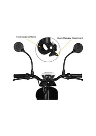 Resim Xindoker 38cm Uzunluklu Abs-alüminyum Bisiklet Aynası, 360 Derece Döner, Kırılmaya Dayanıklı, Yansıtıcı Fonksiyonlu Çok Renkli 