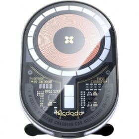 Resim Mcdodo CH-2340 15W Manyetik Kablosuz Şarjlı Şeffaf Led Işıklı Araç Şarj Cihazı 
