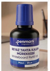 Resim Mavi Yazı Tahta Kalemi 3 Adet Ve Yazı Tahta Mürekkebi 30 Ml 1 Adet Doldurulabilir Tahta Kalemi Beyaz Yazı Tahtası 