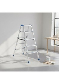 Resim River World Metal Alüminyum Merdiven Çift Basamaklı 5 + 5 