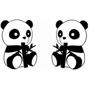 Resim Panda Oto-motor-laptop-duvar-dekor 30 X 15 Cm 