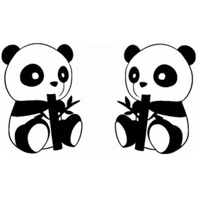Resim Panda Oto-motor-laptop-duvar-dekor 30 X 15 Cm 