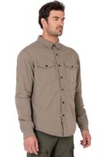 Resim The Biker Jeans Eagle Beige Korumalı Motosiklet Gömleği Erkek 