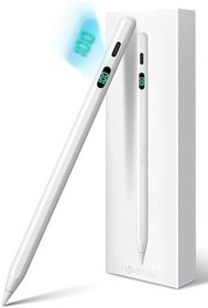 Resim NovStrap Apple iPad Pro 13 (M4) ile Uyumlu Dokunmatik Tablet Kalemi Pencil DZ915 Şarj Ekranlı Avuç İçi Reddi Stylus 