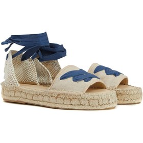 Resim Divarese Kırık Beyaz Mavi Kadın Espadril 