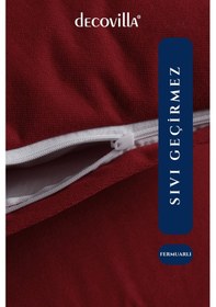 Resim Micro Fermuarlı Yastık Alezi Sıvı Geçirmez 4 Lü Set Yastık Koruyucu 50x70 Kırmızı 