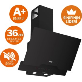 Resim Ferre Fryart&flowart Quantum Sessiz Davlumbaz Elektrikli Siyah Ank. Set (D063-SA + MS261 + QXE62CS) 