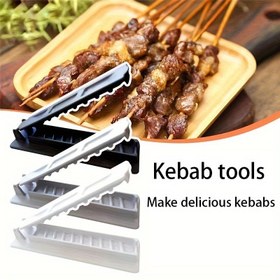 Resim 1 adet, Barbekü Şiş Kalıbı Yapın, Tek Sıra Kebap Yapıcı, Barbekü Et Şiş Makinesi, Kebap Presi Yapıcı, Plastik Barbekü Şiş Yapıcı, Açık Hava Kampı Piknik İçin, Barbekü Aracı, Barbekü Aksesuarları Barbekü Araçları, Restoran Mutfak Araçları 