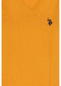 Resim U.S. Polo Assn. Erkek Çocuk Hardal Basic V Yaka Kazak 50294200-VR072 