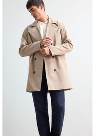 Resim Defacto Slim Fit Dar Kesim Kemerli Düğmeli Trençkot D5528ax25aubn295 Kahve 