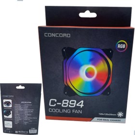 Resim Rgb 3 Renk Rainbow Gökkuşağı 12 CM Kasa Geniş Fan Concord C-894 