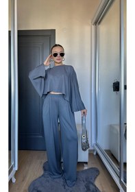 Resim Keymoda Kadın Panço Takım Antrasit Antrasit 