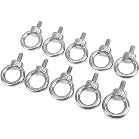 Resim Wezone M6 10 Adet Deniz Grubu Paslanmaz Çelik Kaldırma Gözli Bolt, Korumalı, Dayanıklı, Endüstriyel Kullanım, 70 Kg Yük Taşıma Kapasitesi 