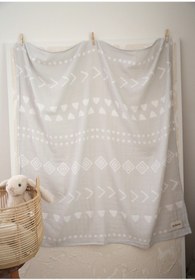 Resim libaBABY Müslin Geometrik OEKO-TEX Sertifikalı %100 Pamuk 2 Katlı 110x115 cm Bebek Müslin Battaniye & Örtü 