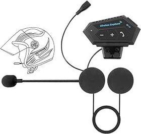 Resim Coverzone Motosiklet Bluetooth Kask Kulaklığı Kablosuz Handsfree Stereo Kulaklık Gürültü Azaltma Otomatik Arama Cevaplama BT-12 