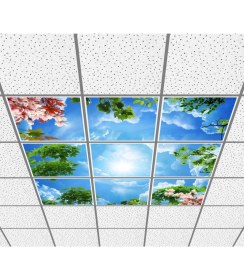 Resim Gök Panel 60 x 60 LED Panel Aydınlatma Desenli 3x3 9'lu Grup 46510440SA 