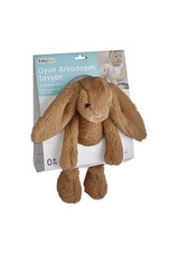 Resim Babyjem Uyku Arkadaşım Oturabilen Tavşan Kahve 35 Cm 