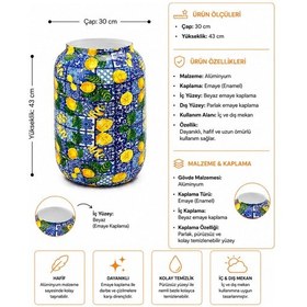 Resim Lemon Metal Saksı L 