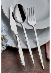 Resim Hira 18 Parça Istanbul Kaşık Çatal Bıçak Takımı Lizbon Gümüş 