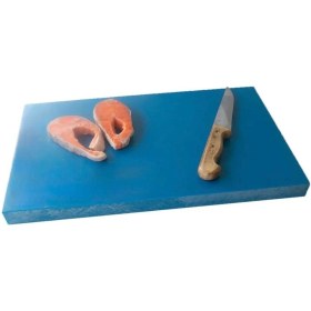 Resim Türkay Polietilen Kesim Tahtası Et Meyve Kesme Levhası 50x30x4 Cm Mavi 