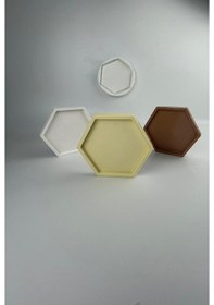 Resim Altıgen Saksı Altlığı Silikon Kalıp 