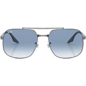 Resim Ray-Ban 3699 004/3f 56 Erkek Füme Köşeli Çerçeve Güneş Gözlüğü 