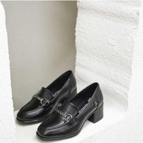 Resim Venüs 2512701y Topuklu Toka Detaylı Kadın Deri Ayakkabı Siyah 