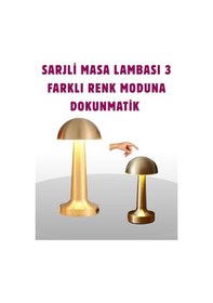 Resim Taşınabilir Dokunmatik Led Lamba Sıcak & Soğuk Işık Ayarı Renkli 