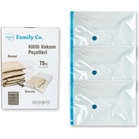 Resim Mcreative Co. Vakumlu Hurç Poşet Setleri 3 Parça 80X100-2, 100X130-1 