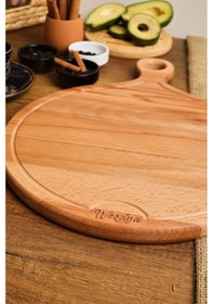 Resim Ahşap Kesme Tahtası - Ahşap Sunum Tahtası - Ahşap Servis Tahtası - Anneler Günü Hediyesi 38x29 Cm Ahşap 