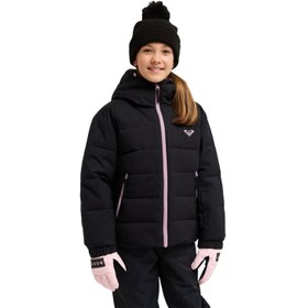 Resim Roxy Snowyhill Puffy Girl Jk Kız Çocuk Siyah Snowboard Ceketi 