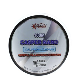 Resim Captain Casper Nano %100 Fluoro Carbon Misina 100mt - Standart / 0.40 MM 
