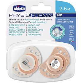 Resim Chicco Physioforma Air 2'li Silikon Emzik 2-6 Ay Kız 