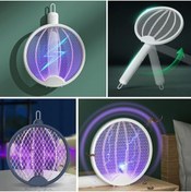 Resim Mulvix Mullkrg Krg01 Asılabilen Ve Masaüstü Olabilen 2W Sinek Öldürücü Mor Işıklı Raket (Muul) 