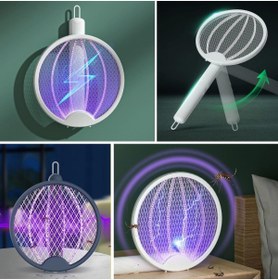 Resim Mulvix Mullkrg Krg01 Asılabilen Ve Masaüstü Olabilen 2W Sinek Öldürücü Mor Işıklı Raket (Muul) 