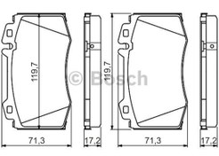 Resim ON FREN BALATASI JUKE 1.6 2013 - MAXIMA QX 1995 - 2003 BOSCH 0986494572 