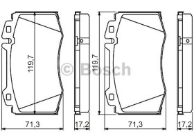 Resim ON FREN BALATASI JUKE 1.6 2013 - MAXIMA QX 1995 - 2003 BOSCH 0986494572 