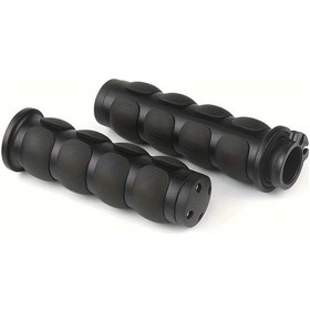 Resim Hightower Flat Siyah Model Evrensel Motosiklet Gidon Tutacakları Özelleştirme Aksesuarları 