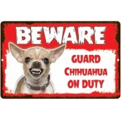 Resim Tsc Dikkat Koruyucu Chihuahua Köpek Sticker Yapıştırma 15 cm 
