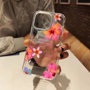 Resim Pembe Hibiskus Çiçekleri Estetik Coquette Şeffaf Telefon Kılıfı iPhone 16 11 12 13 14 15 Pro Max Plus XR için Kılıf Doğum Günü Noel Hediyeleri Kadınlar Erkekler için 