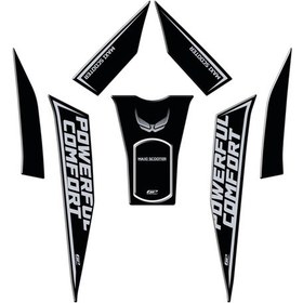 Resim GP Kompozit RKS RZ250S 2024 Uyumlu Tank Pad Seti Siyah 